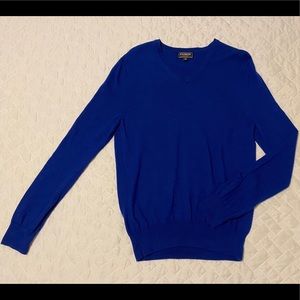 Express V-Neck Long Sleeve Sweater Blue Size M